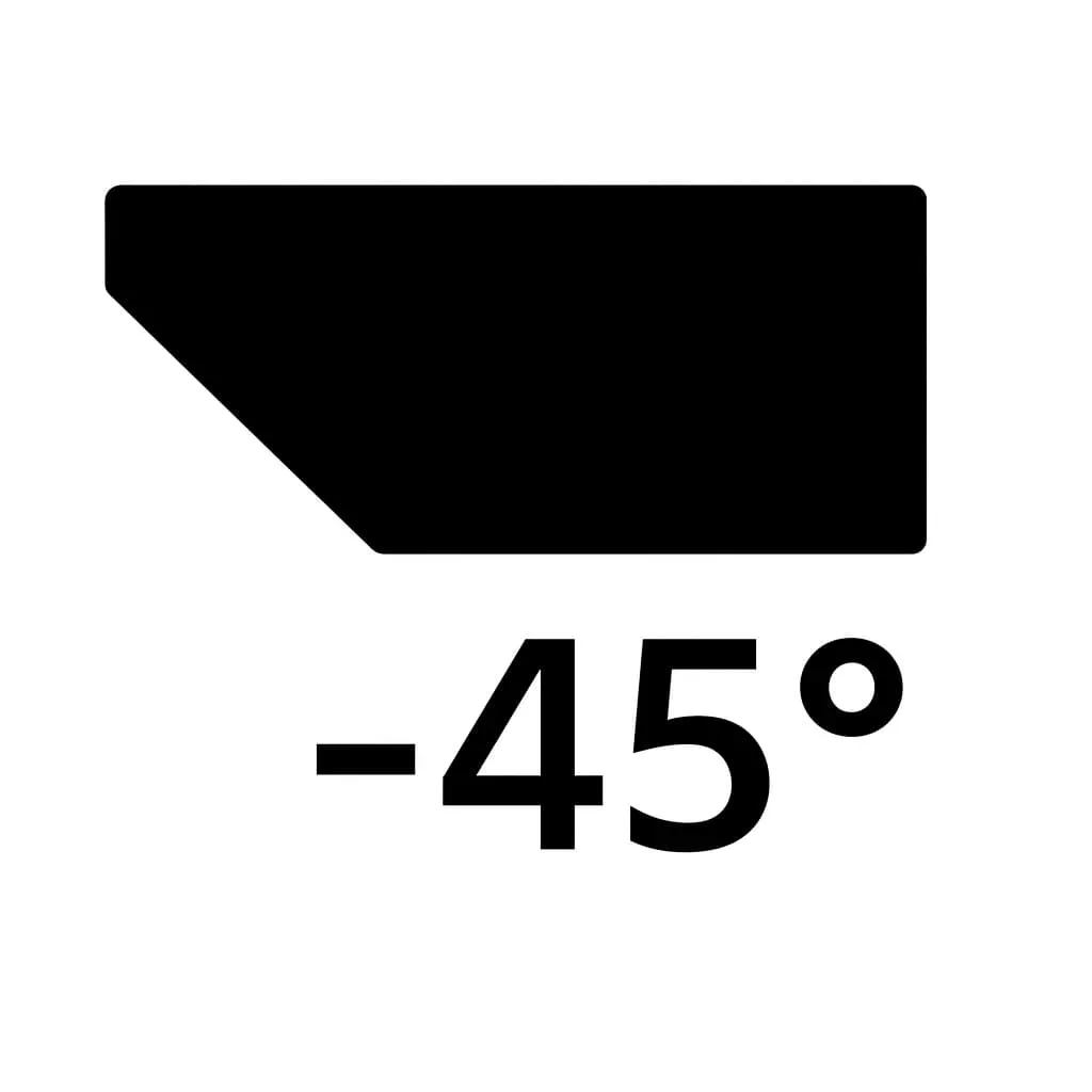 Scięty 45 stopni