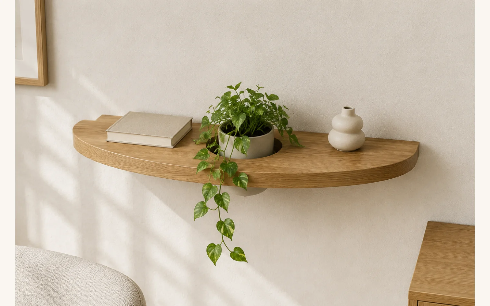 Półka GREEN 60 cm w aranżacji salonu