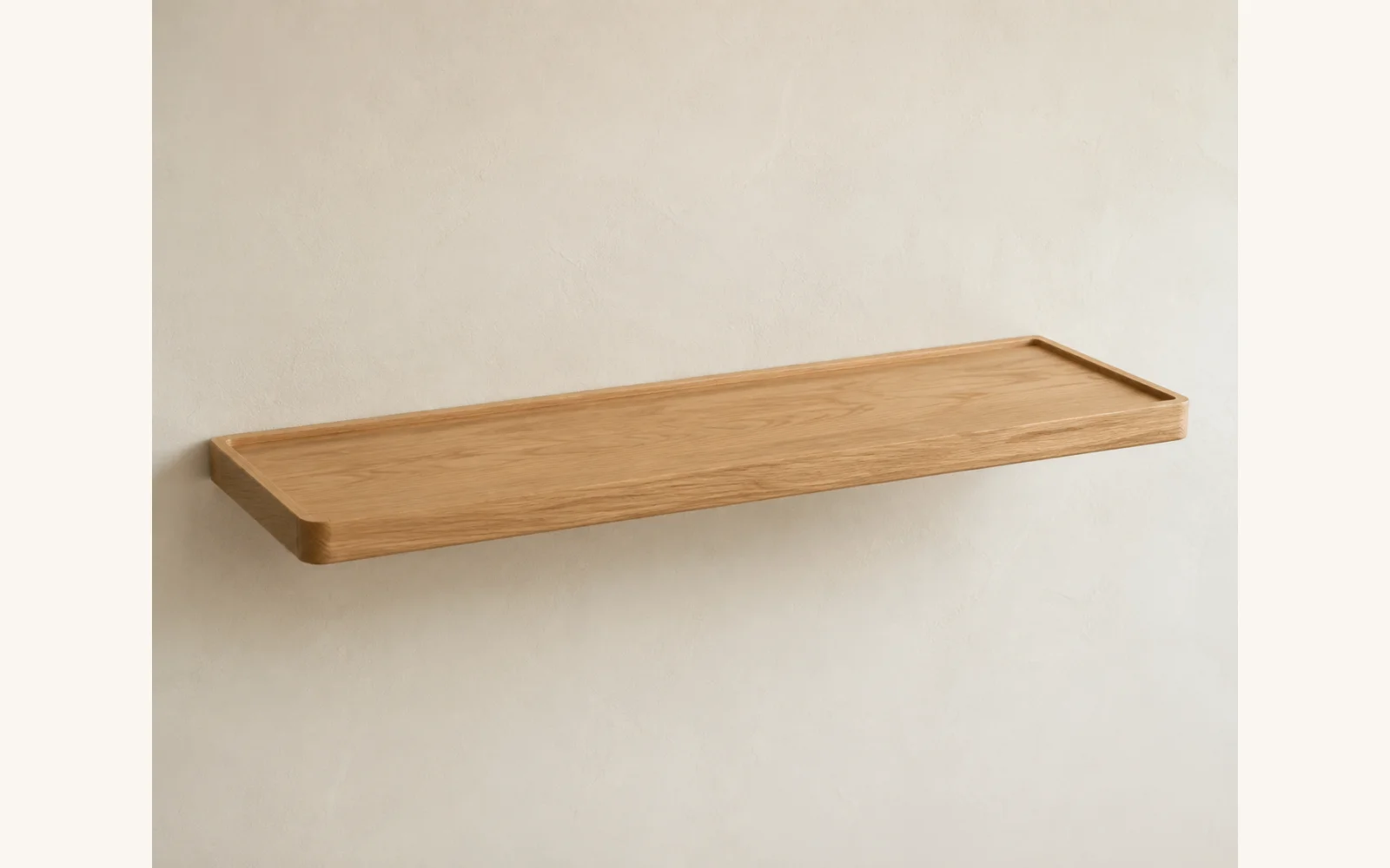 Półka dębowa LINE EDGE — głębokość 10 cm × 3 cm | rant | lite drewno