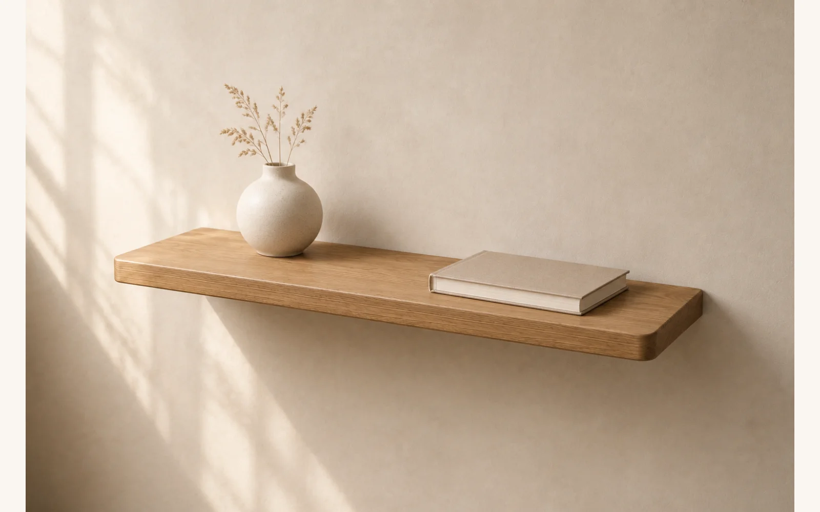 Półka dębowa LINE — głębokość 12 cm × 3 cm | lite drewno - zdjecie produktu