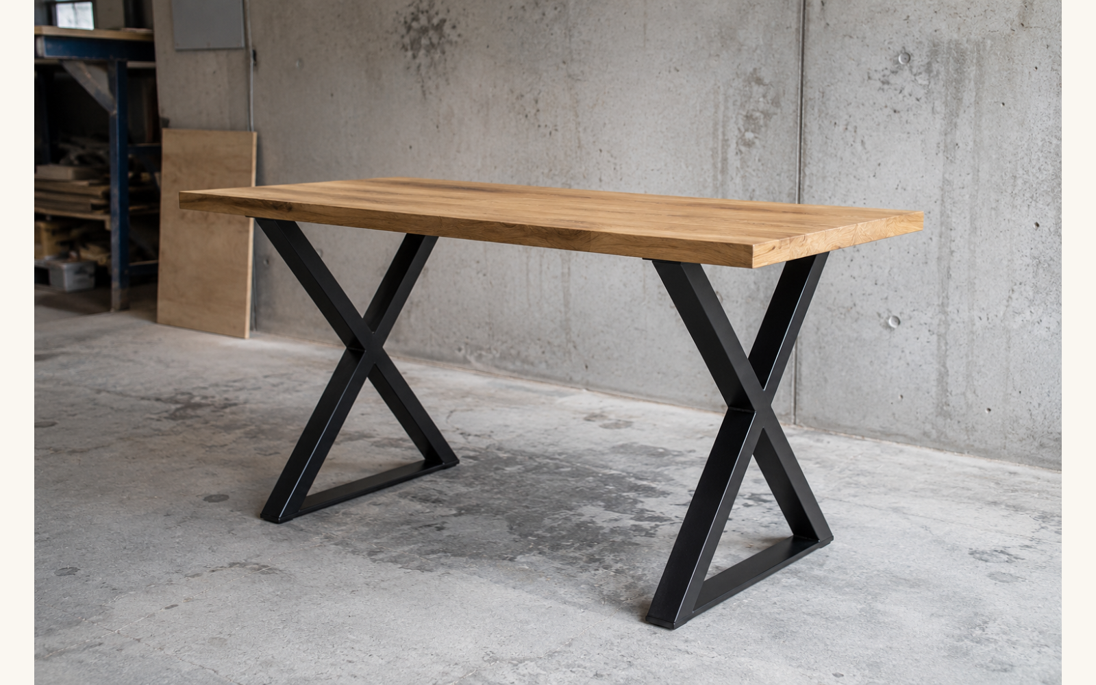 Noga do stołu typu X 600 × 750 mm z profilu 50×50 mm – model 00-01 - zdjecie produktu