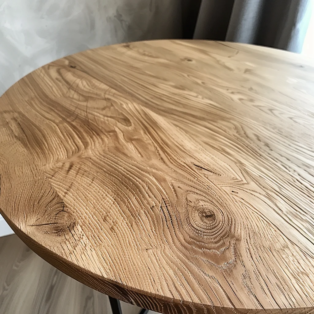 Blat dębowy surowy okrągły na wymiar FI 40 cm