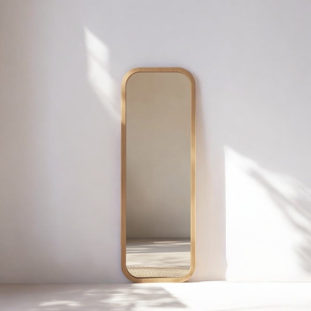 Lustro Dębowe – 115x50x4 cm – Małe Lustro Ścienne z Dębu