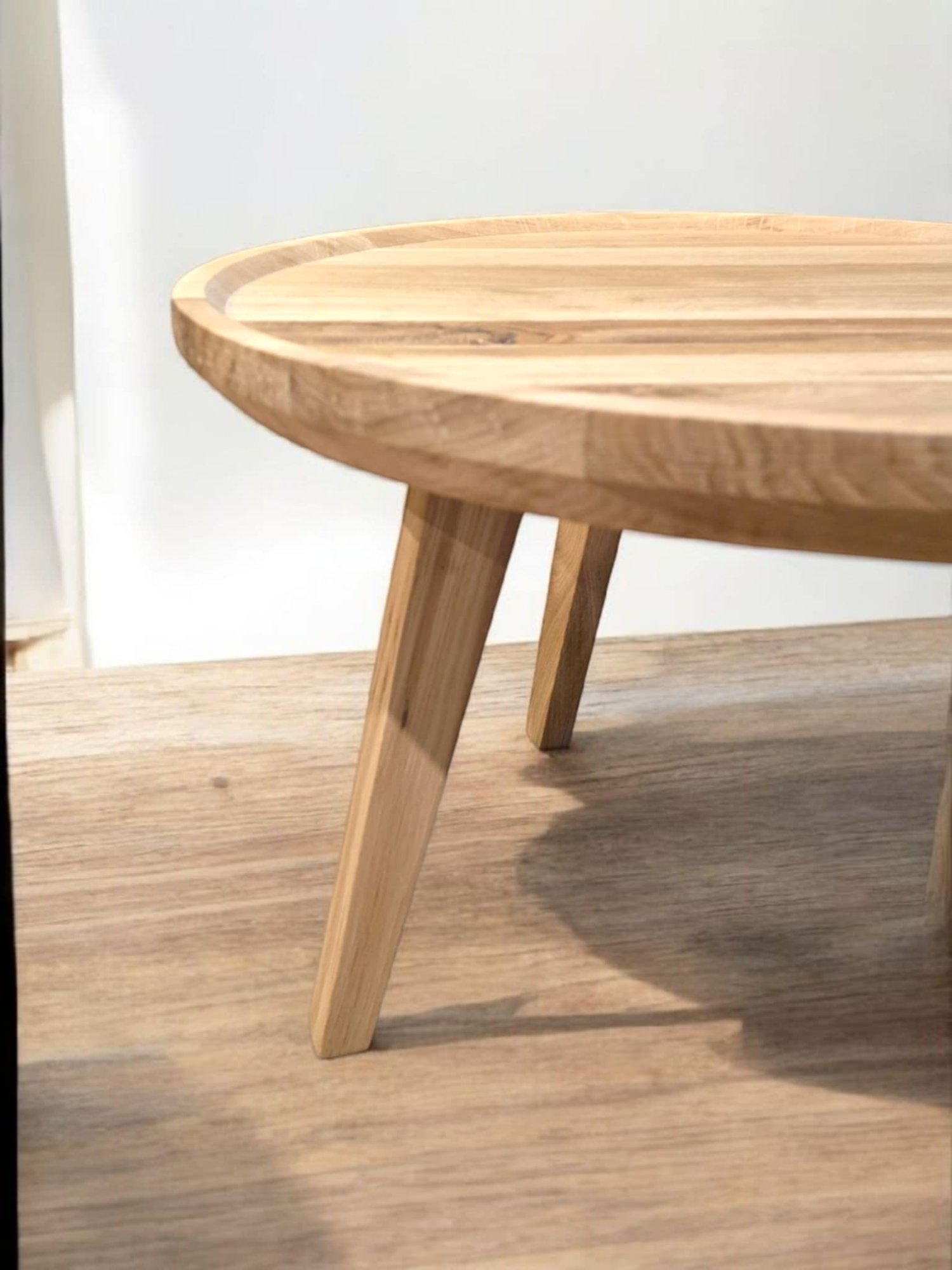 Stolik kawowy dębowy – okrągły – Ø50 cm  – lite drewno dębowe – wysokość 40 cm - Dębowe Oko