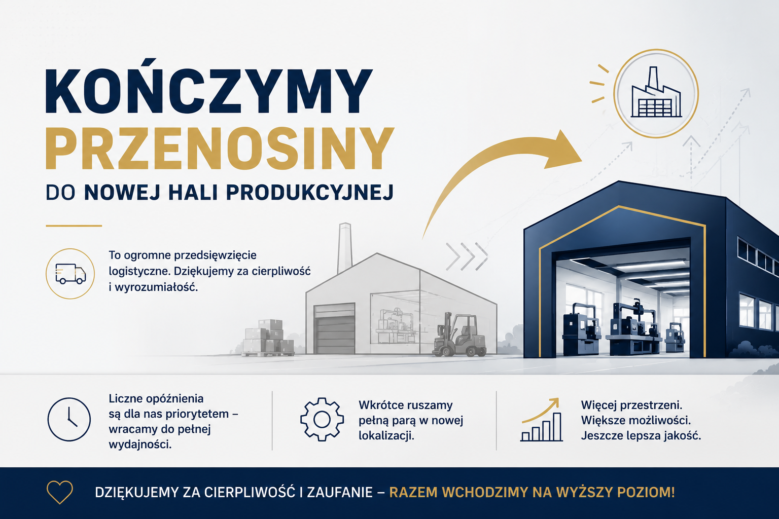 Komunikat - Przenosiny produkcji: ostatnia prosta