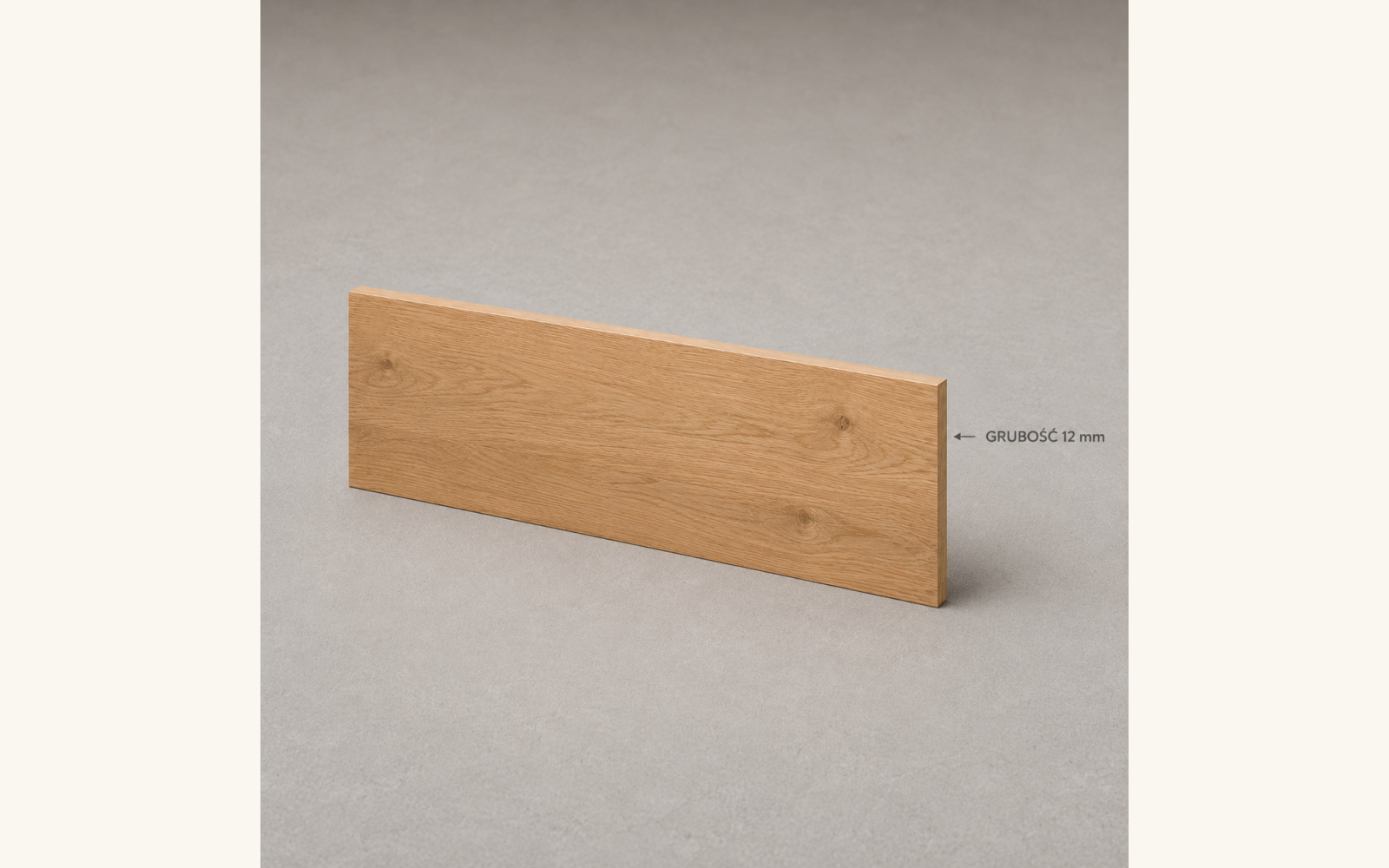 Podstopnica dębowa 12 mm — 100 cm