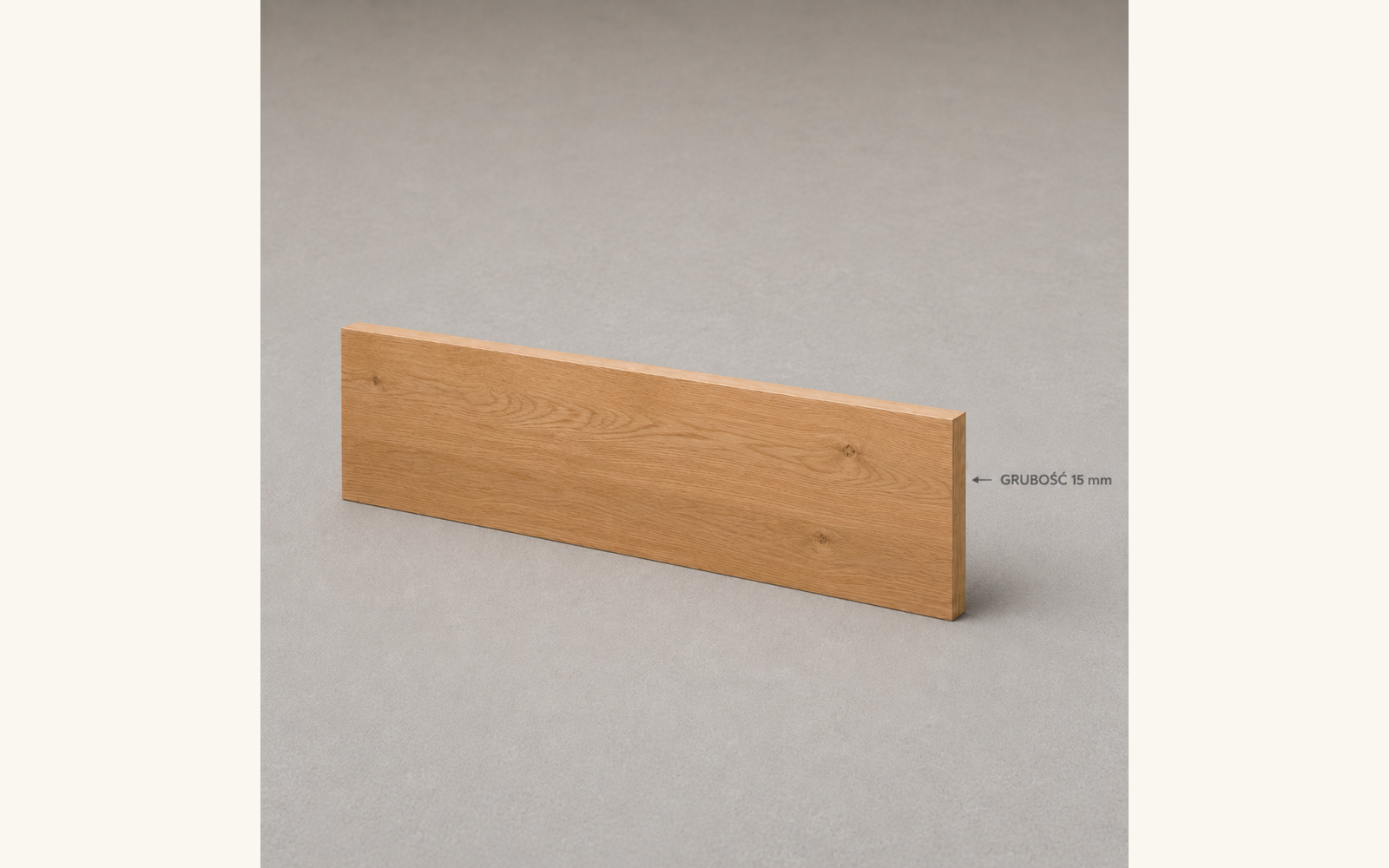Podstopnica dębowa 15 mm — 100 cm