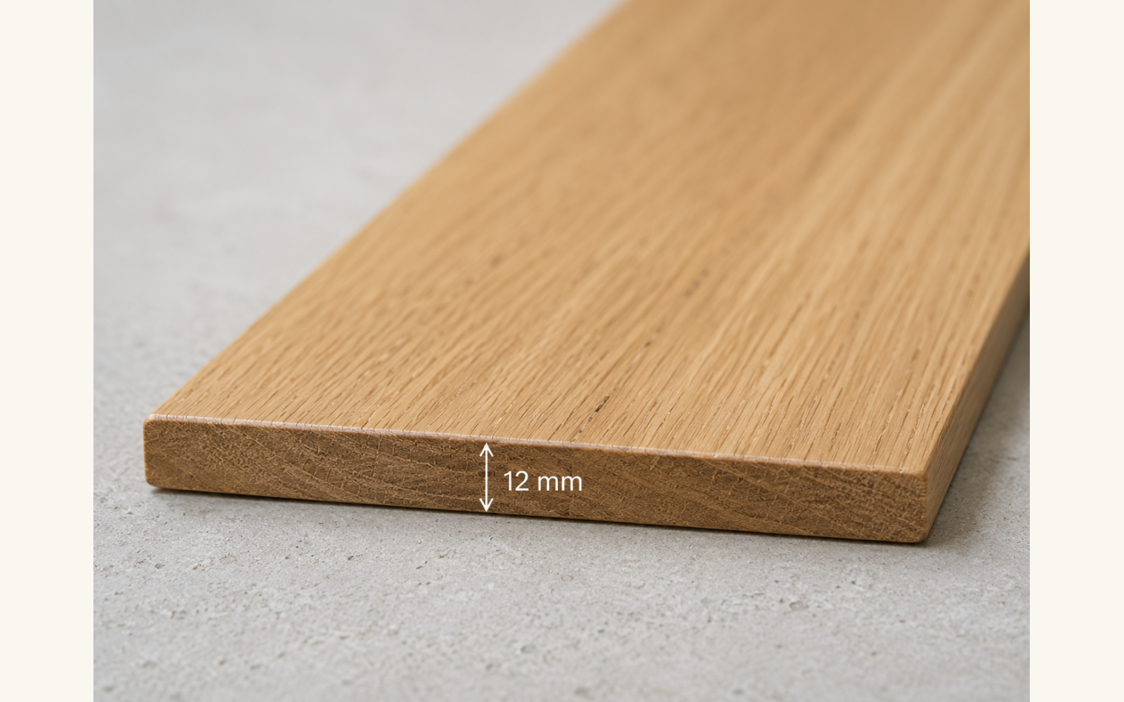 Podstopnica dębowa 12 mm — 100 cm - zdjecie produktu