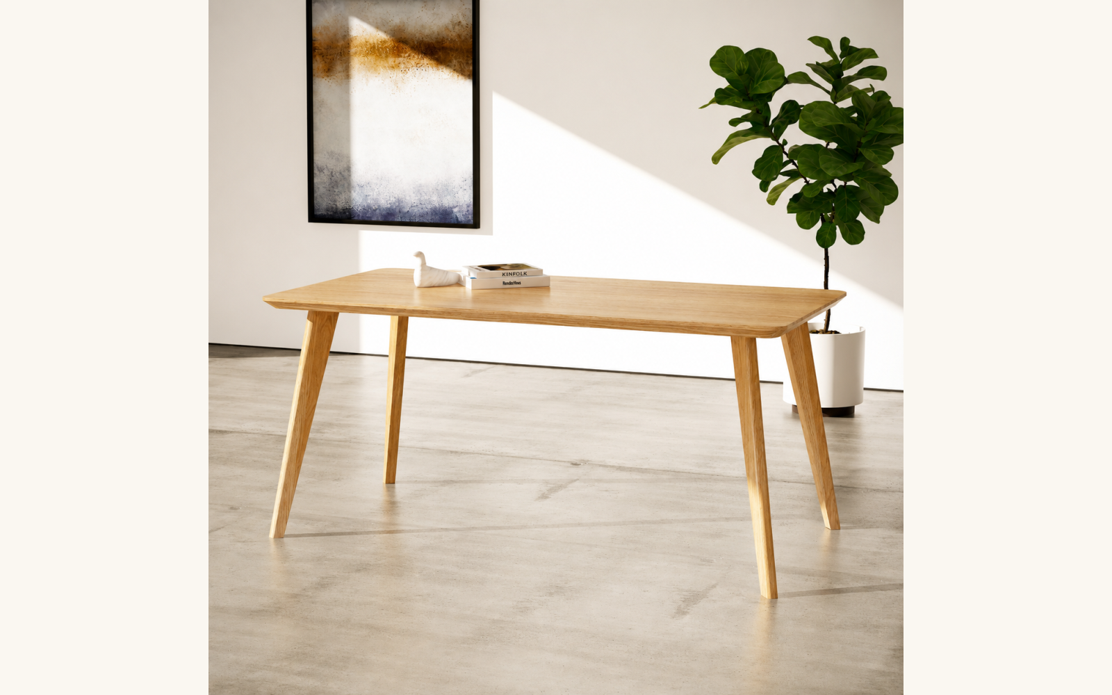 Nogi drewniane dębowe do stołu 72–76 cm – stożkowe, komplet 4 szt. - zdjecie produktu