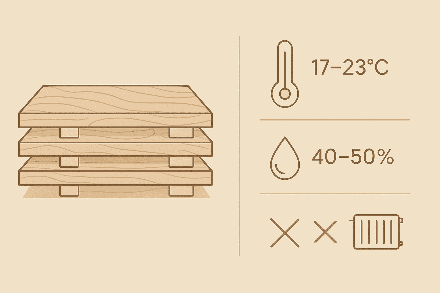 Infografika: przechowywanie drewna po dostawie